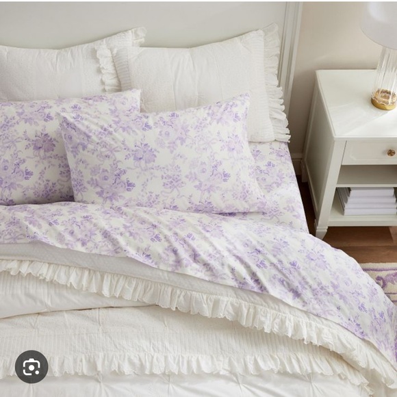Pottery Barn Other - Pottery Barn LoveShackFancy Garden Damask Lavender Purple Sheet Set NEW